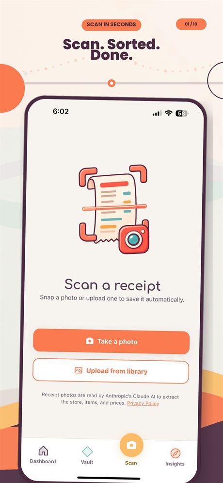 Snapceipt screen