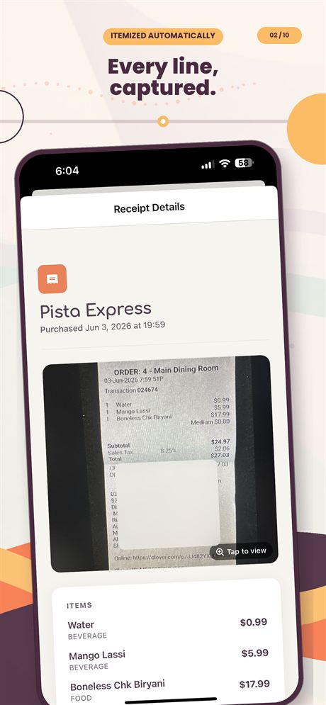 Snapceipt screen